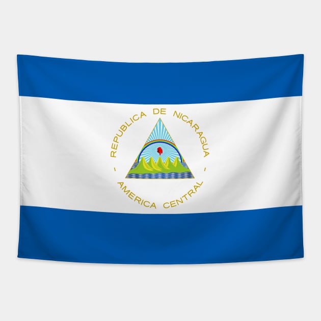 Bandera de Nicaragua - Escudo nicaraguense Tapestry by verde