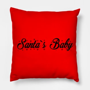 Santa`s baby- cute, feminine, festive design, christmas gift Pillow