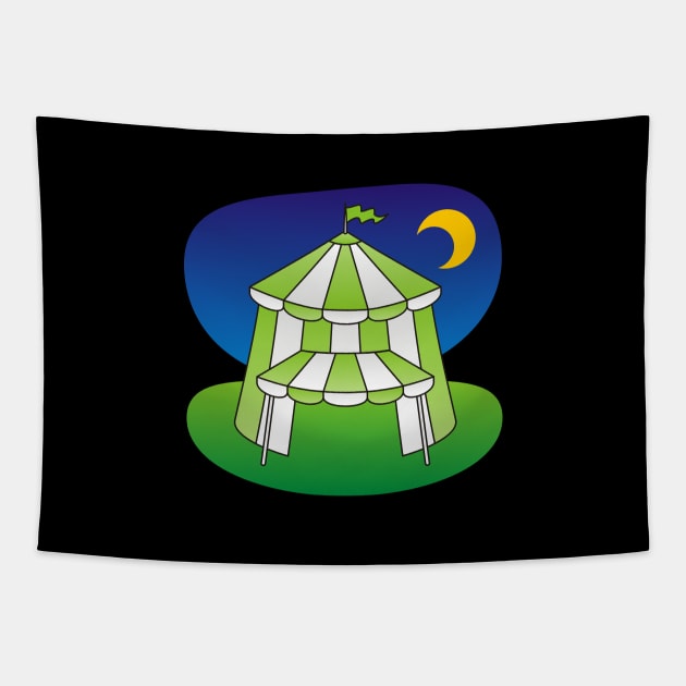 Green Circus Tent Tapestry by sifis