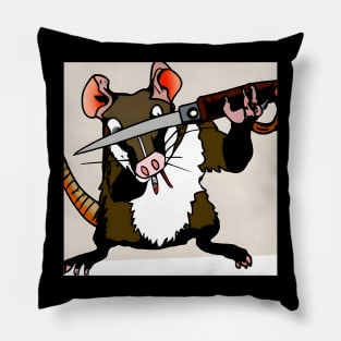 Gangsta rat Pillow