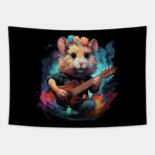 Hamster Playing Guitar Tapestry