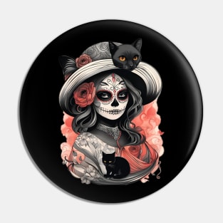 Catrina Cat Pin