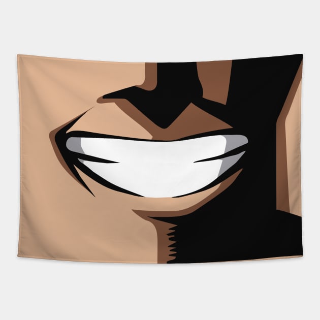 Hero Smile Face Mask Tapestry by walterorlandi