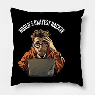 World's Okayest Hacker v1 (round) Pillow