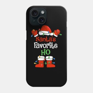 Santa's Favorite Ho Funny Christmas Pajamas Phone Case