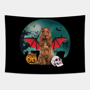 Happy Halloween Cocker Spaniel Dogs Halloween Gift Tapestry