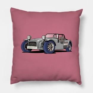 Caterham Seven in silver grey Pillow