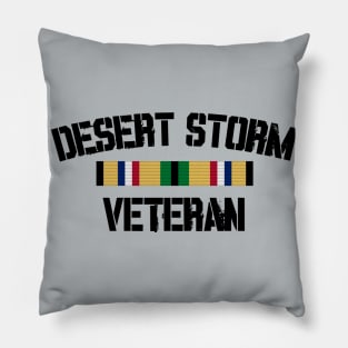 Desert Storm Veteran Pride Cat Gulf War Service Ribbon Pillow