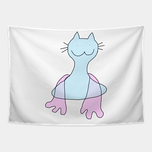 Ghost cat blob Tapestry