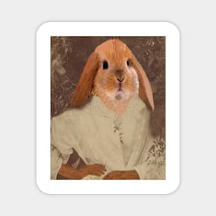 Victorian Bunny Lady Magnet