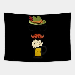 Bavarian Alpine Hat Funny German beer drinking Oktoberfest Tapestry