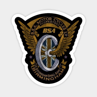 Vintage BSA Motorcycles Emblem by MotorManiac Magnet