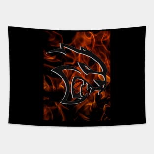 Hellcat Flames Tapestry