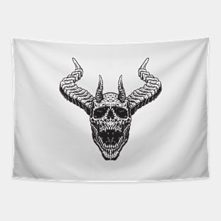 Devil Dark Skull Hell King Kill Dead Realtistic Detailed Black Tapestry