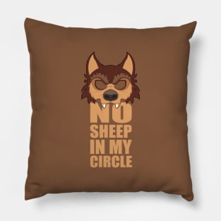 No Sheep in my Circle Pillow