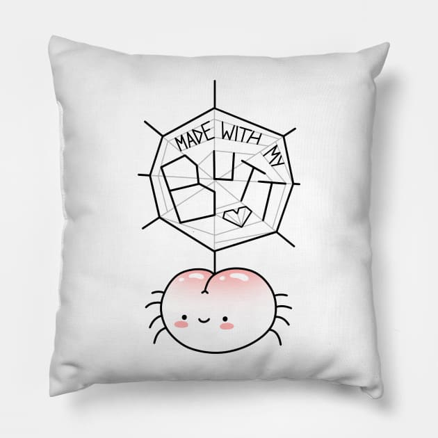 Made with my butt - Butt spider Pillow by Nikamii