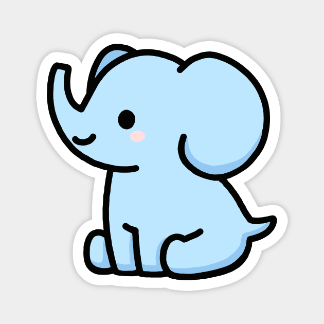 Elephant Magnet by littlemandyart