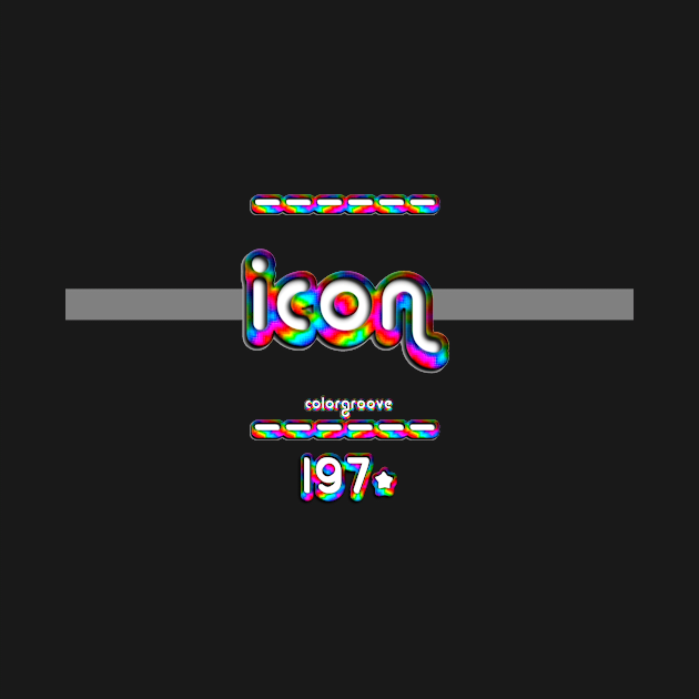 Icon 1970 ColorGroove Retro-Rainbow-Tube nostalgia (wf) by Blackout Design