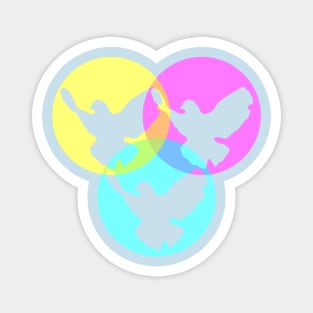 Transparent Peace Doves Magnet