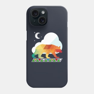 Bear walking in the night Phone Case