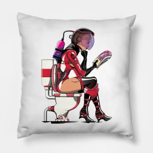 Space Astronaut on the Toilet Pillow