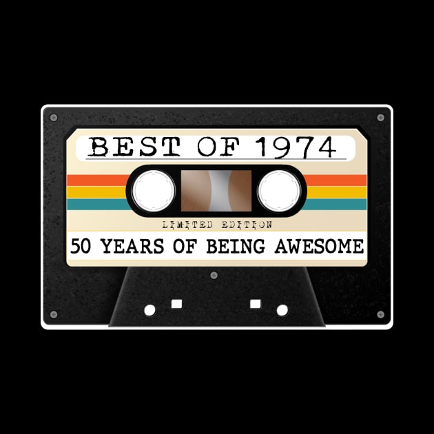Funny Best of 1974 50th Birthday Cassette Tape Vintage by Happy Solstice