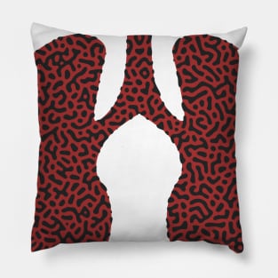 Turing Pattern Lungs (Red Black) Pillow