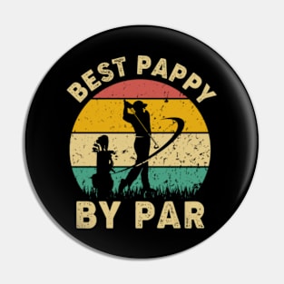 Vintage Best Pappy By Par Funny Golfing Golf Player Gift Pin