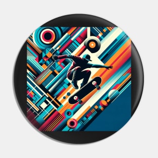 Skate Rhythm: Abstract Velocity Pin