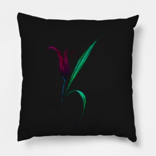 Glowing Neon Tulip Pillow