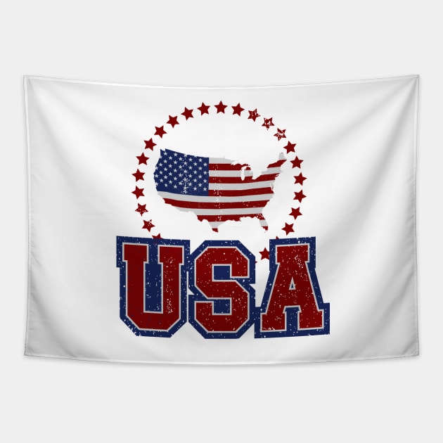 USA pride Tapestry by Sharkshock