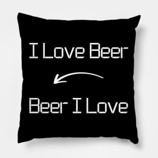 I love Beer T-Shirt mug apparel hoodie tote gift sticker pillow art pin Pillow