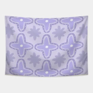 Boho Natural Collection Boho Aesthetic Star Pattern in Pastel Lilac Light Purple Tapestry