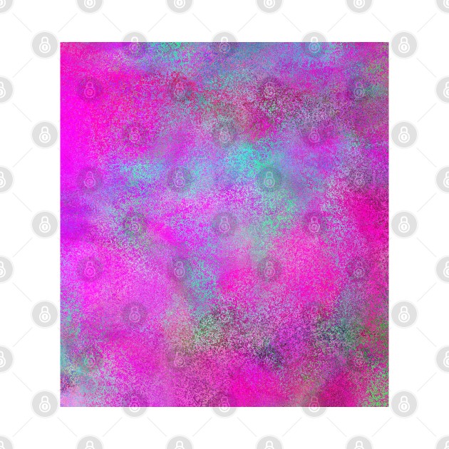 Neon Pink With Blue Paint Brush Spatter Pattern Art Print Pattern Design by Pattern Plans