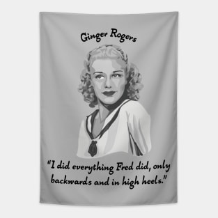 Ginger Rogers Portrait and Quote Tapestry