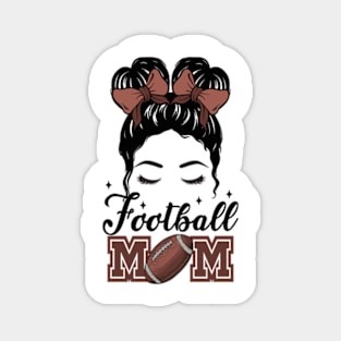 Bleached Leopard Football Mom Life Game Day Messy Bun Magnet