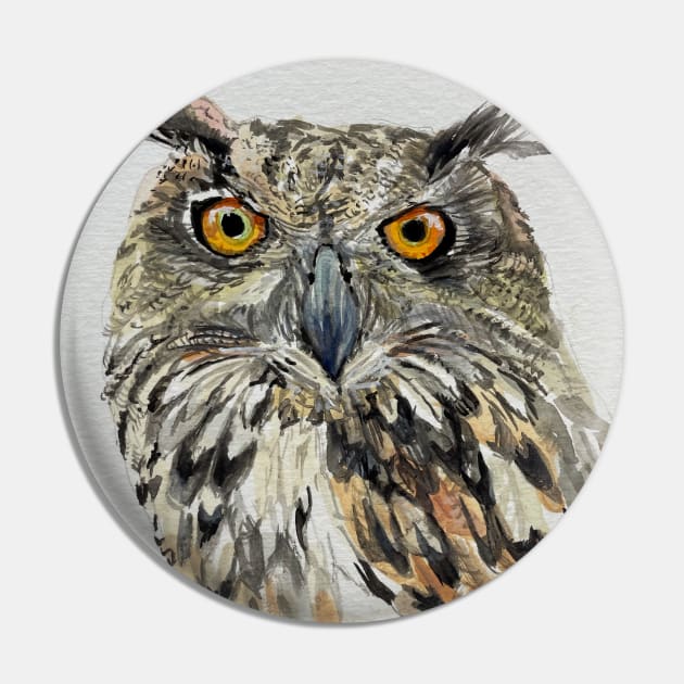 Owl Painting Pin by jenesaiscluck