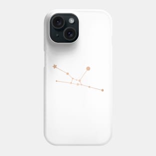 Taurus Zodiac Constellation in Rose Gold Phone Case