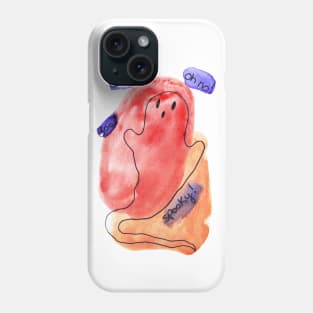 Spooky Watercolor Ghost! Oh no! Phone Case