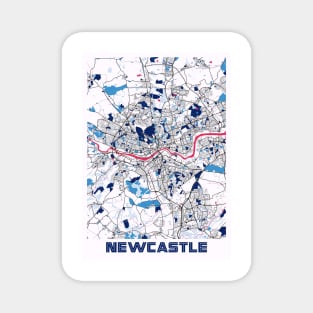 Newcastle - United Kingdom MilkTea City Map Magnet