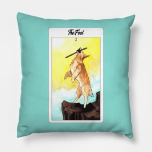 The Fool Dog Card Pillow