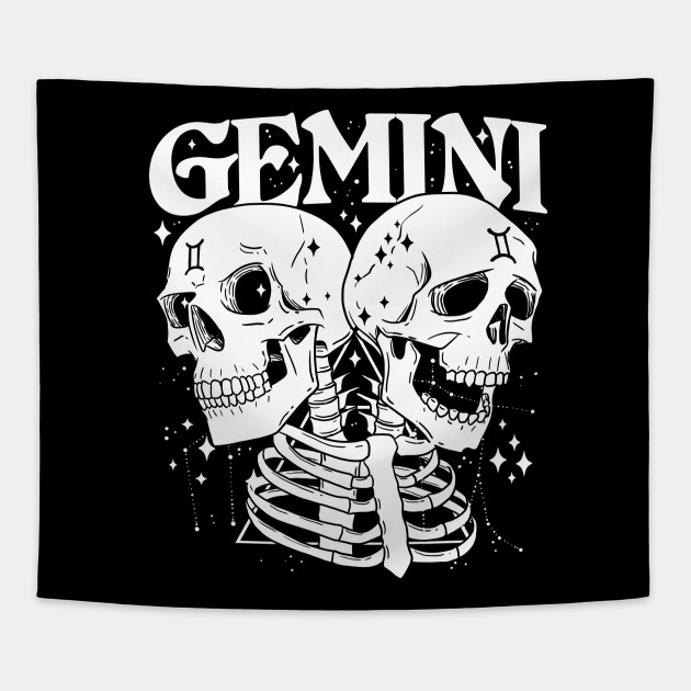 GEMINI Faery Crystal Witch Shirt Skull constellation