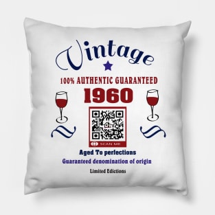 Vintage birthday gift 1960 Pillow