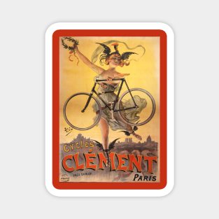 An advertisement for Clement bicyles in Paris Magnet