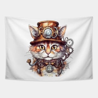 Steampunk Cat Tapestry