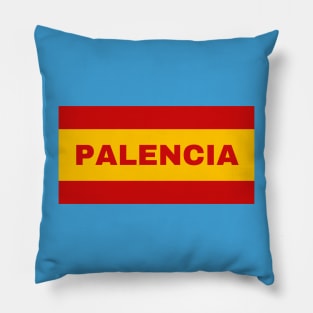 Palencia City in Spanish Flag Colors Pillow