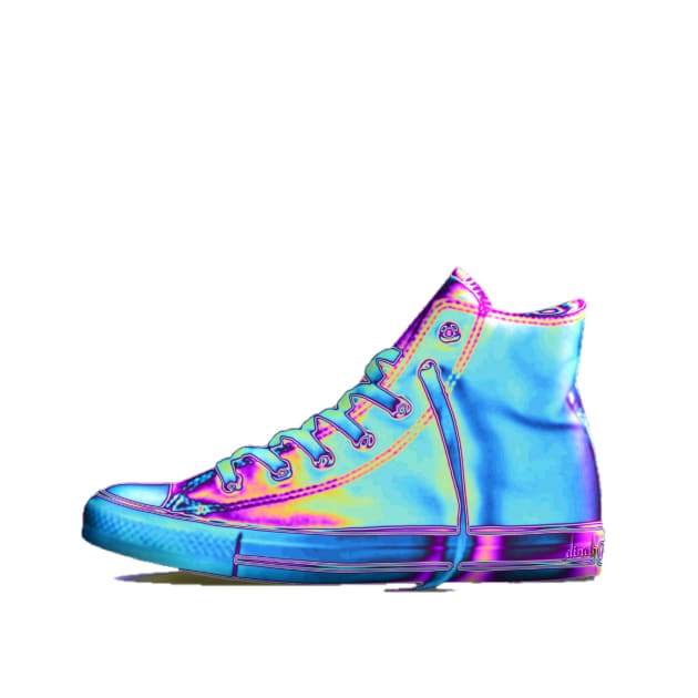 Electric Holographic Sneaker by dinaaaaaah