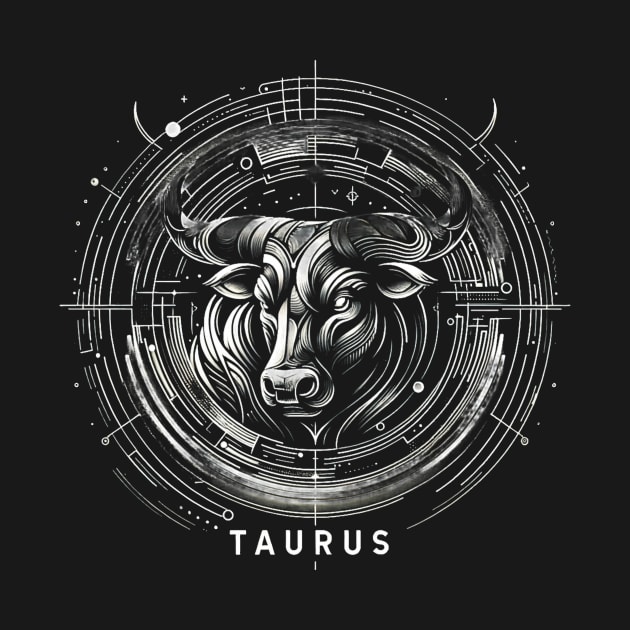 Elegant Taurus Zodiac Design by crazytshirtstore
