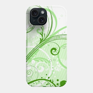 Lime Green Floral Art Phone Case