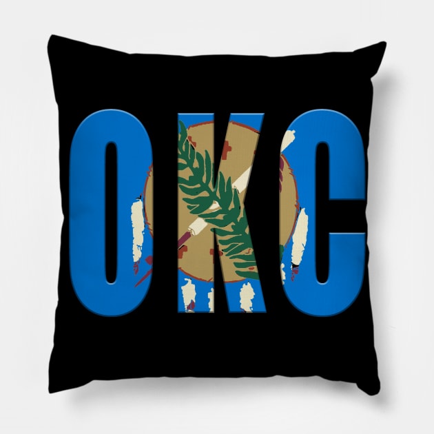 Oklahoma State Flag Pillow by swiftscuba